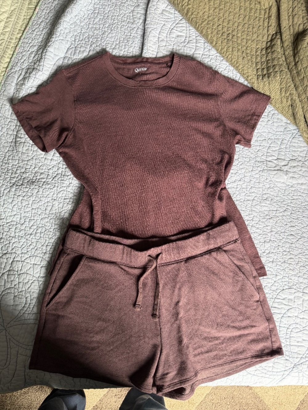 Quince Dark Plum Casual Set L / Top M / Bottom